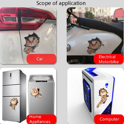 4 PCS Style 1 Small 3D Stereo Cat Car Sticker Car Body Scratches And Occlusion Stickers - In Car by buy2fix | Online Shopping UK | buy2fix