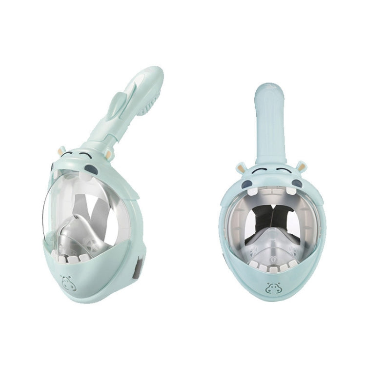 Cartoon Kids Full Dry Diving Mask Swimming Anti-Fog Snorkeling Mask, Size: XS(Hippo) - DJI & GoPro Accessories by buy2fix | Online Shopping UK | buy2fix