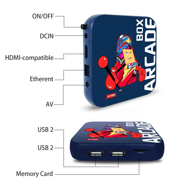 Arcade Box 256G Wireless Video Game Machine Box 4K HD Display For PS1/PSP/N64/DC, UK Plug - Pocket Console by buy2fix | Online Shopping UK | buy2fix