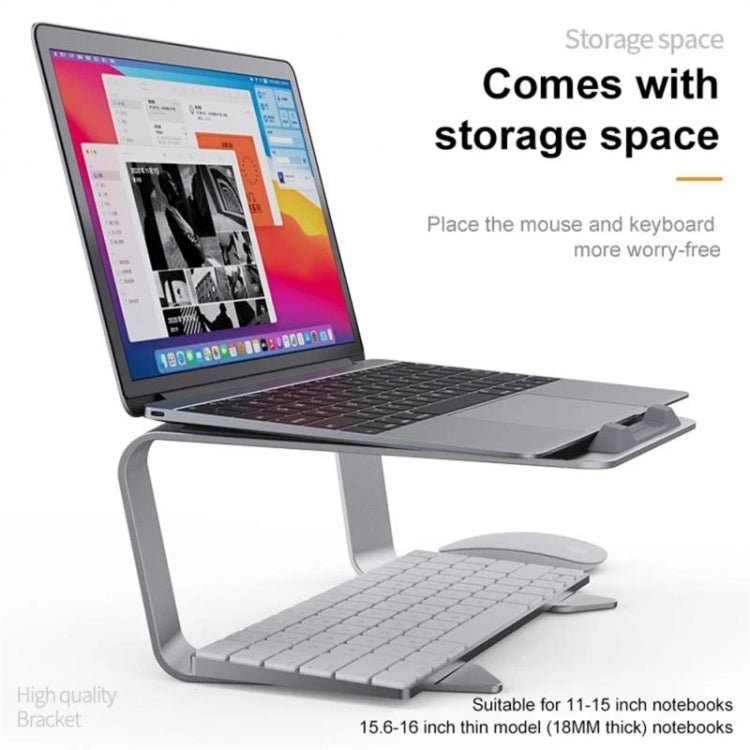 BONERUY P49 Aluminium Alloy Heat-Dissipating Notebook Holder Storage Heightened Holder(Grey) - Computer & Networking by BONERUY | Online Shopping UK | buy2fix