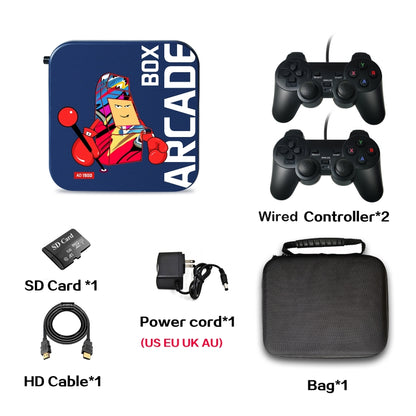 Arcade Box 256G Wired Video Game Machine Box 4K HD Display For PS1/PSP/N64/DC, UK Plug - Pocket Console by buy2fix | Online Shopping UK | buy2fix