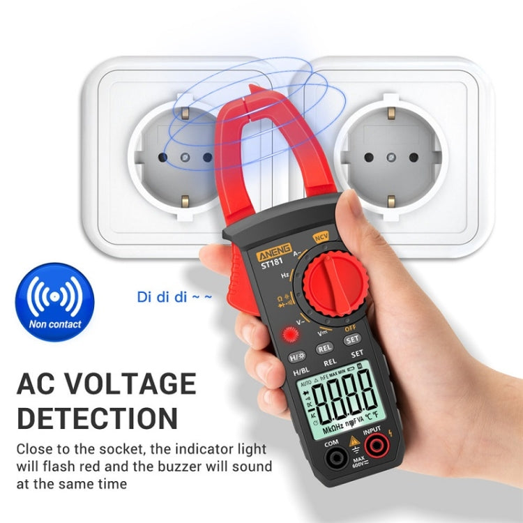 ANENG Intelligent Digital Backlit Clamp-On High-Precision Multimeter, Specification: ST183 6000-counts - Consumer Electronics by ANENG | Online Shopping UK | buy2fix