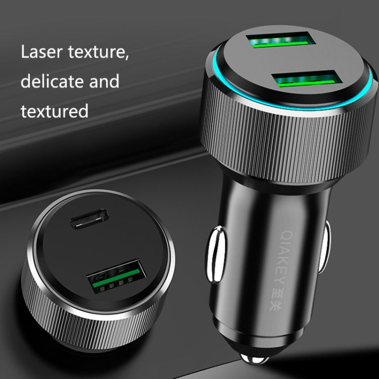 QIAKEY TM319 Dual Port Fast Charge Car Charger - In Car by QIAKEY | Online Shopping UK | buy2fix