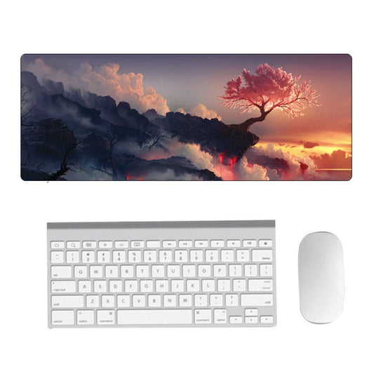 Hand-Painted Fantasy Pattern Mouse Pad, Size: 400 x 900 x 2mm Seaming(5 Volcanic Tree) - Mouse Pads by buy2fix | Online Shopping UK | buy2fix