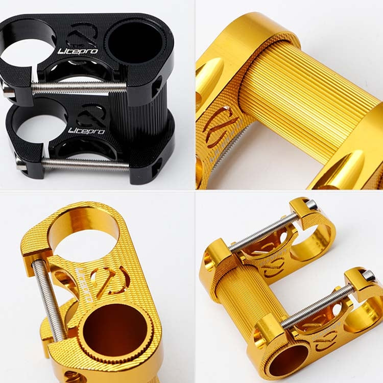 LitePro S95 Folding Bike Hollow Double Stem(Gold) - Bicycle Grips by Litepro | Online Shopping UK | buy2fix