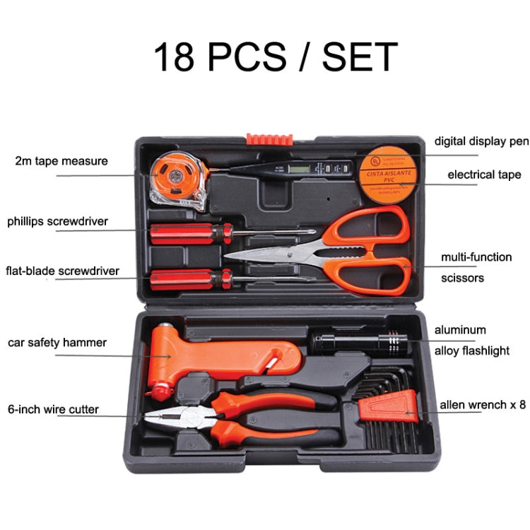 18 PCS / Set JT-18 Car Life Hammer Hand Tools Set - In Car by buy2fix | Online Shopping UK | buy2fix