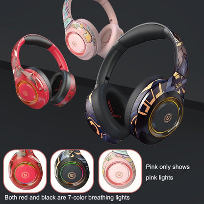 EL-A2 Gaming Ambient Light Folding Wireless Bluetooth Headset(Pink) - Apple Accessories by buy2fix | Online Shopping UK | buy2fix