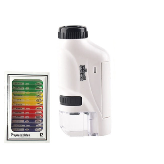 Children Handheld Portable Laboratory Equipment Microscope Toys, Colour: Lite + Specimen (White) - Consumer Electronics by buy2fix | Online Shopping UK | buy2fix