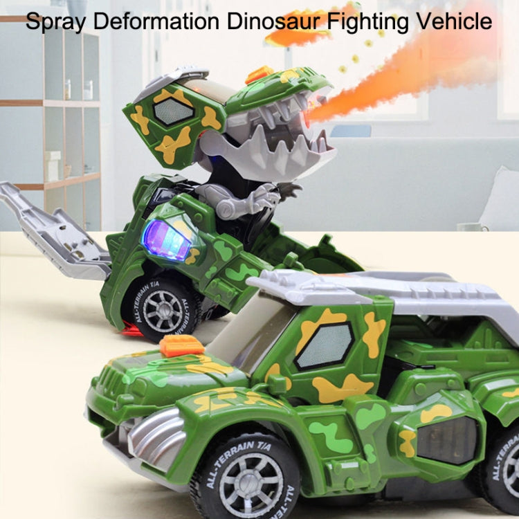 HG-884 Spray Deformation Dinosaur Fighting Vehicle Light Music Automatic Rotating Children Toys(Green) - Model Toys by buy2fix | Online Shopping UK | buy2fix