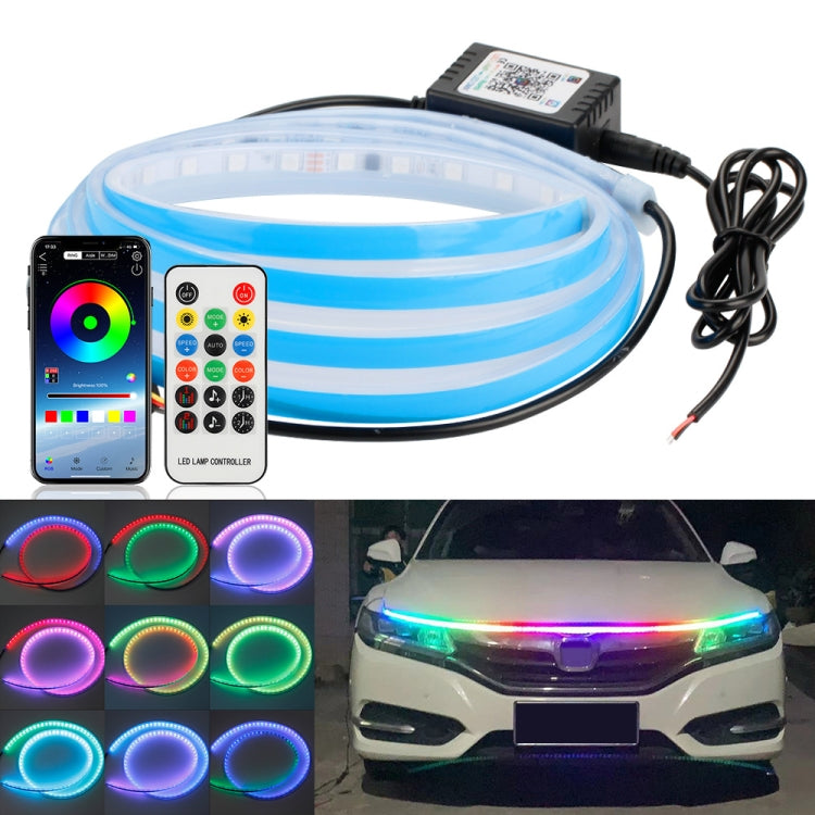 Car LED Streamer Decorative Hood Atmosphere Lights, Style: Remote Control+APP Colorful Light(1.8m) - In Car by buy2fix | Online Shopping UK | buy2fix