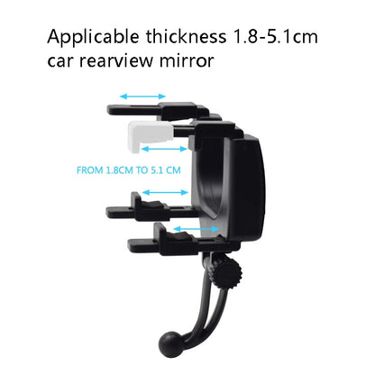 2 PCS Car Rearview Mirror Universal Navigation Mobile Phone Bracket - In Car by buy2fix | Online Shopping UK | buy2fix