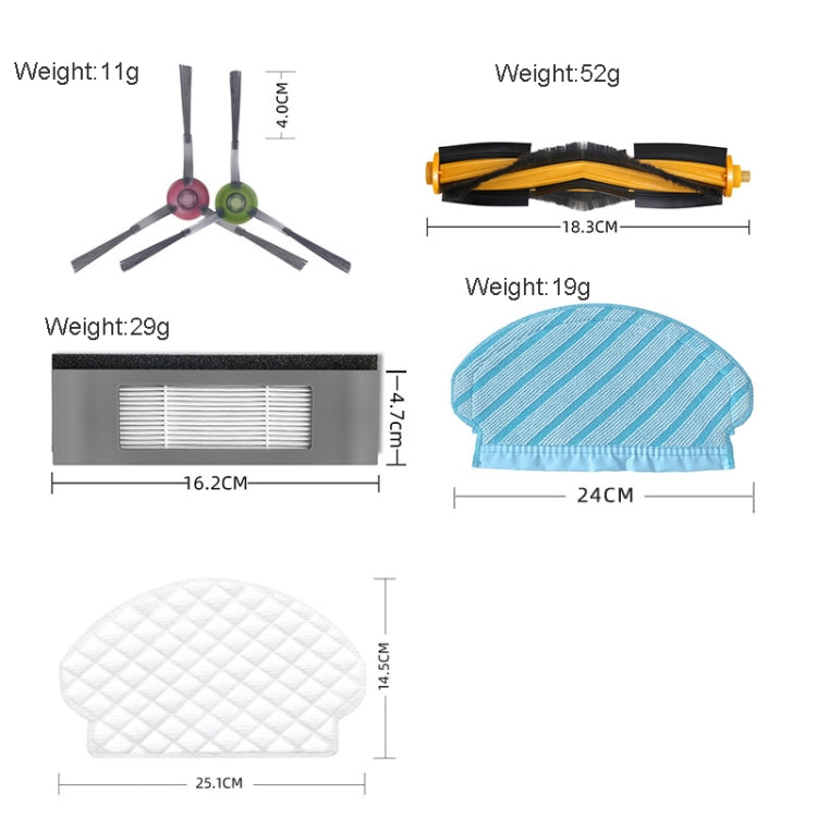 13 In 1 Set For Ecovacs OZMO 950 920 T5  DX55 DJ65 Vacuum Cleaner Accessories - Consumer Electronics by buy2fix | Online Shopping UK | buy2fix