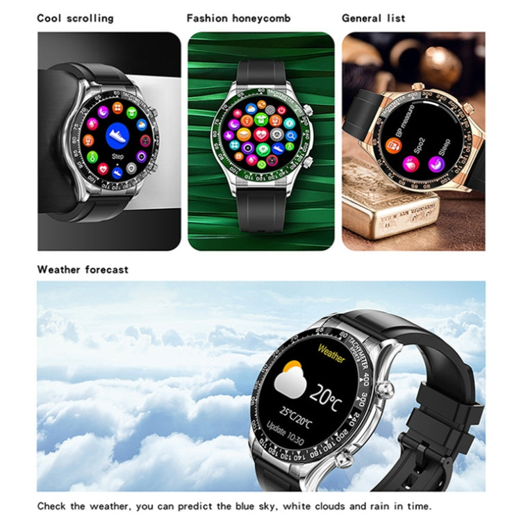 LOANIY E18 Pro Smart Bluetooth Calling Watch with NFC Function, Color: Green Silver Steel - Smart Wear by LOANIY | Online Shopping UK | buy2fix