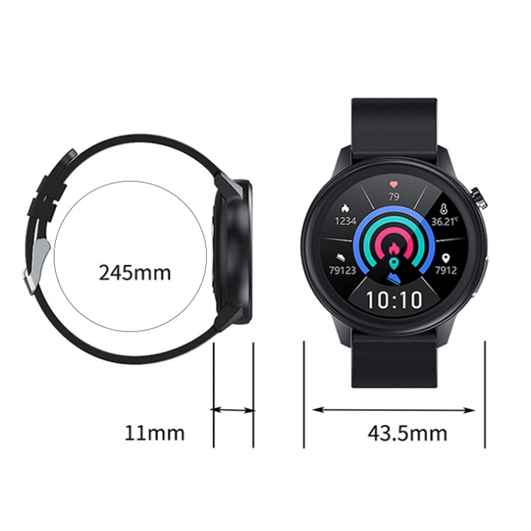 LOANIY E80 1.3 Inch Heart Rate Detection Smart Watch, Color: Black Leather - Smart Watches by LOANIY | Online Shopping UK | buy2fix