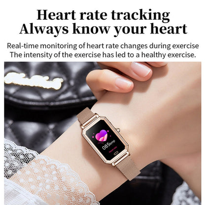 LOANIY HT2 1.28 Inch Heart Rate Detection Pedometer Smart Watch, Color: Gold Leather - Smart Wear by LOANIY | Online Shopping UK | buy2fix