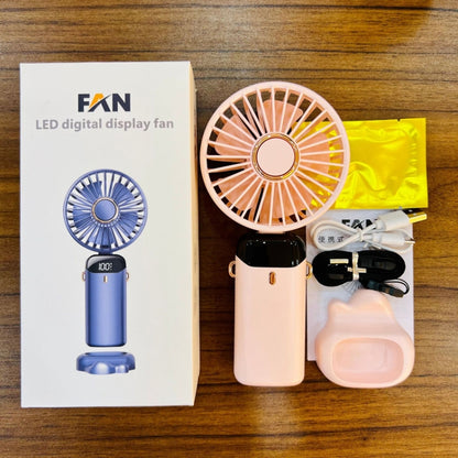 USB Handheld Digital Display Folding Aromatherapy Fan, Battery Capacity: 5000mAh(N15 White) - Consumer Electronics by buy2fix | Online Shopping UK | buy2fix