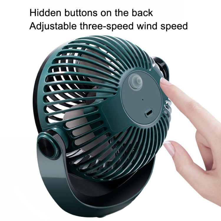 Desktop USB Fan Charging Mini Portable Fan 5000mAh (Gray) - Consumer Electronics by buy2fix | Online Shopping UK | buy2fix