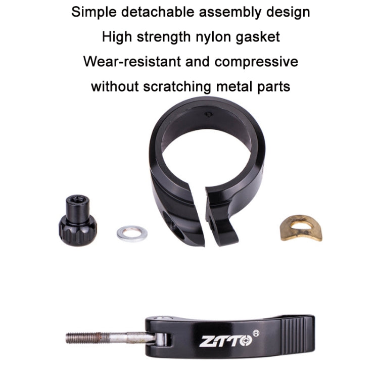 ZTTO Folding Bicycle Seatpost Clamp Retrofit Accessories, Color: 40.8mm (Black) - Outdoor & Sports by ZTTO | Online Shopping UK | buy2fix