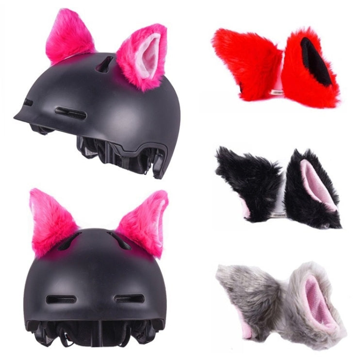 4PCS Motorcycle Plush Ear Helmet Decoration(Black) - In Car by buy2fix | Online Shopping UK | buy2fix