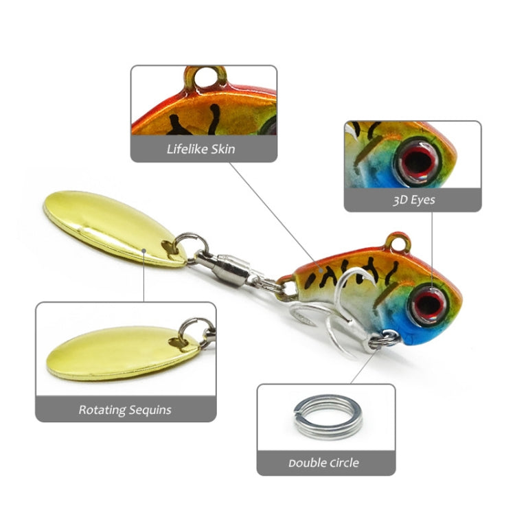 HENG JIA Distant Rotation Sequin VIB Fake Bait, Specification: 9g(6 Colors) - Fishing Lures by HENG JIA | Online Shopping UK | buy2fix