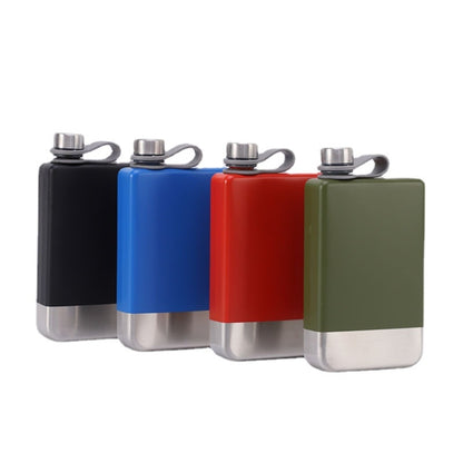 9oz Portable 304 Stainless Steel Flagon Whiskey Vodka Wine Pot Hip Flask(Military Green) - Home & Garden by buy2fix | Online Shopping UK | buy2fix