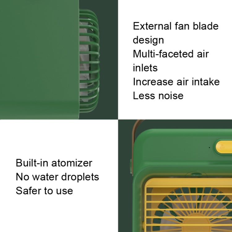 F05 Portable Portable Desktop Mini Spray Air Cooler, Style: Rechargeable(Gem Green) - Consumer Electronics by buy2fix | Online Shopping UK | buy2fix