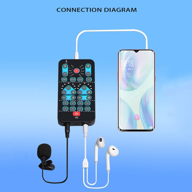 M10  Mobile Computer Sound Card Mini Voice Changer K Song Recording Bluetooth Voice Changer - Consumer Electronics by buy2fix | Online Shopping UK | buy2fix