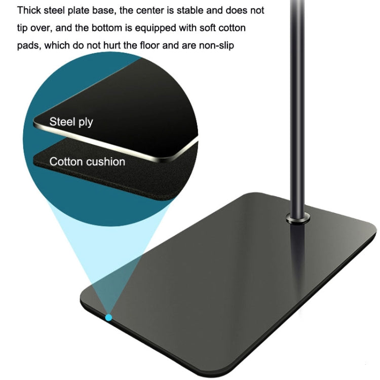 135cm Mobile Phone Tablet Live Broadcast Bedside Lifting Bracket Cantilever Floor Model (Black) - Lazy Bracket by buy2fix | Online Shopping UK | buy2fix