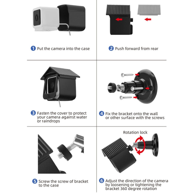 Plastic Protective Case Cover Bracket For WYZE CAM V3(Black) - Security by buy2fix | Online Shopping UK | buy2fix