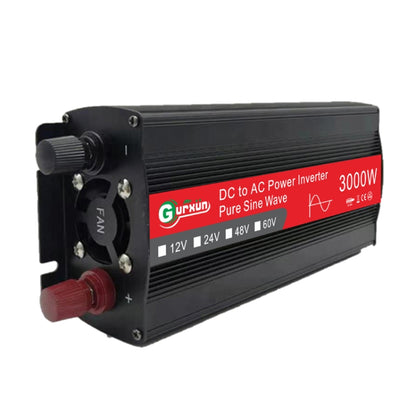 Gurxun Sine Wave Inverter 3000W 12/24/48/60V To 220V Car Boost Converter, Specification: 48V-220V - In Car by buy2fix | Online Shopping UK | buy2fix