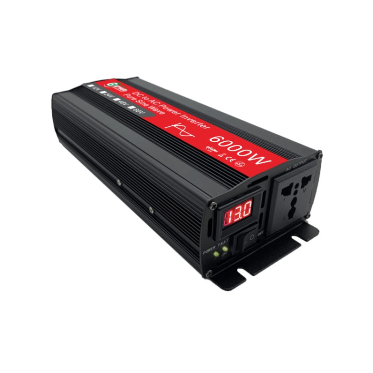 Gurxun 6000W High Power Sine Wave Inverter With Single Digital Display, Specification: 60V-220V - In Car by Gurxun | Online Shopping UK | buy2fix