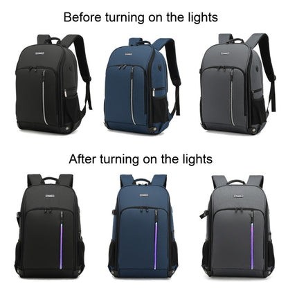 TONO LED Light SLR Digital Camera Backpack With USB Port(Black) - Backpack by TONO | Online Shopping UK | buy2fix