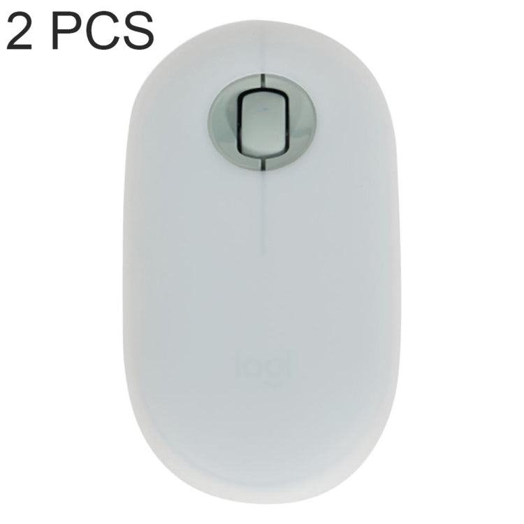 2 PCS Silicone Dustproof Wireless Mouse Protective Case For Logitech Pebble(Transparent) - Other by buy2fix | Online Shopping UK | buy2fix