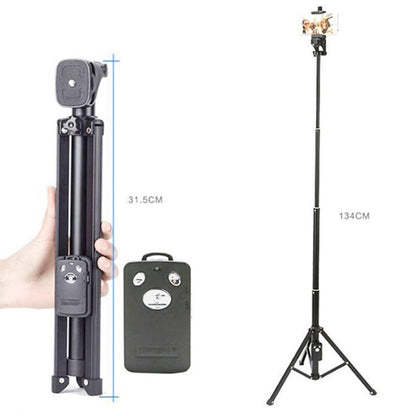 YUNTENG 1688 Selfie Stick Tripod Bluetooth Remote Control Camera Stand(Pink) - Consumer Electronics by YUNTENG | Online Shopping UK | buy2fix