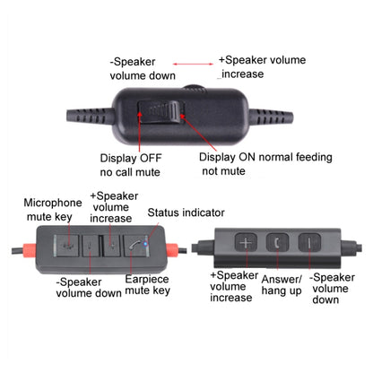 VT200 Single Ear Telephone Headset Operator Headset With Mic,Spec: Crystal Head - Consumer Electronics by buy2fix | Online Shopping UK | buy2fix