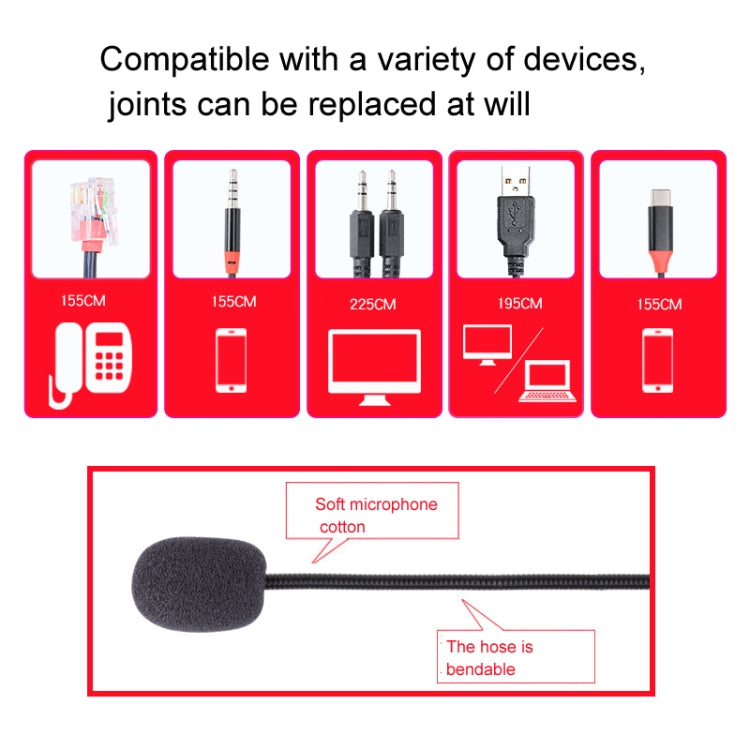 VT200 Single Ear Telephone Headset Operator Headset With Mic,Spec: Type-C With Answer Key - Consumer Electronics by buy2fix | Online Shopping UK | buy2fix