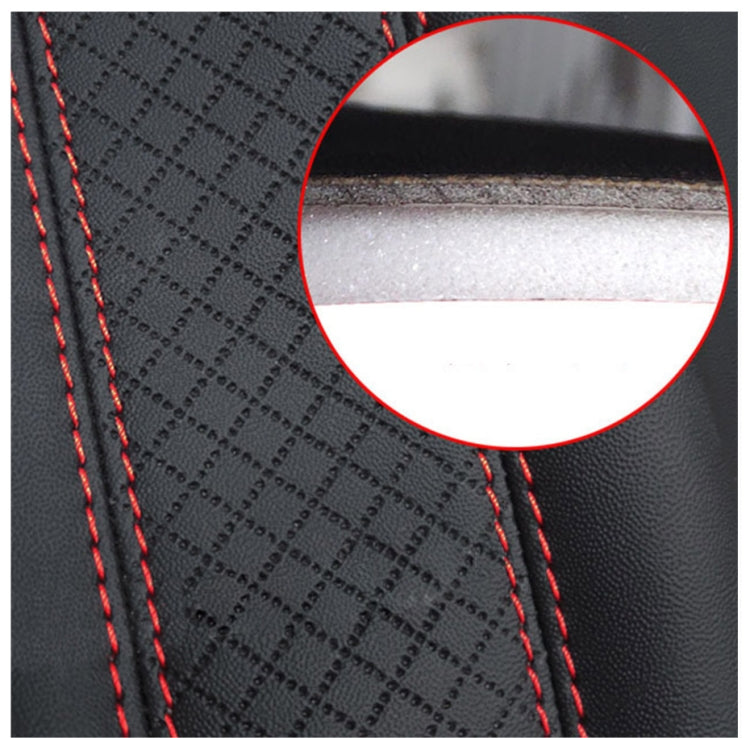 Fiber Leather Embossed Car Seat Belt Shoulder Cover Protector 6.5X23cm(Black) - In Car by buy2fix | Online Shopping UK | buy2fix