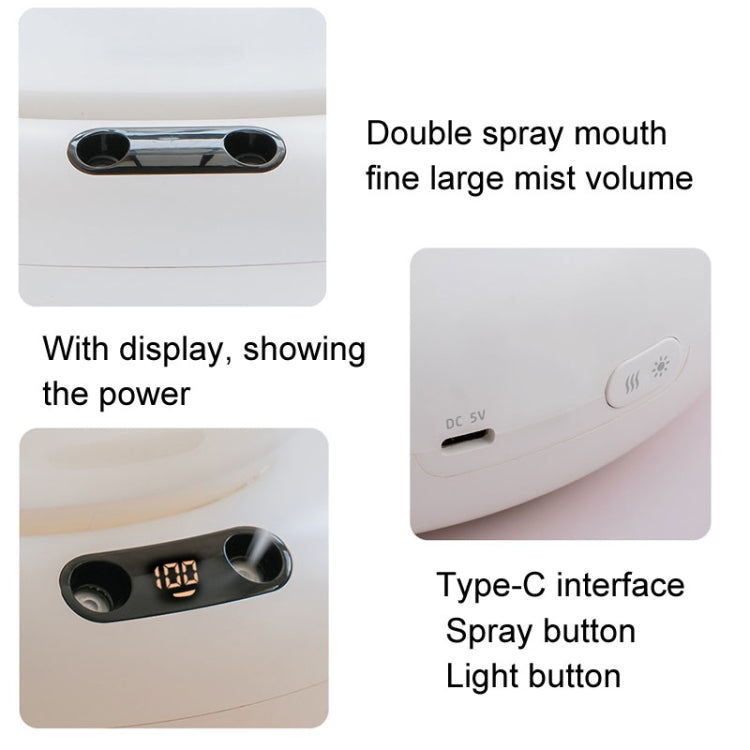 Rechargeable Moutain View Double Spray Aromatherapy Difusor Humidifier With Colorful Light(White) - Home & Garden by buy2fix | Online Shopping UK | buy2fix