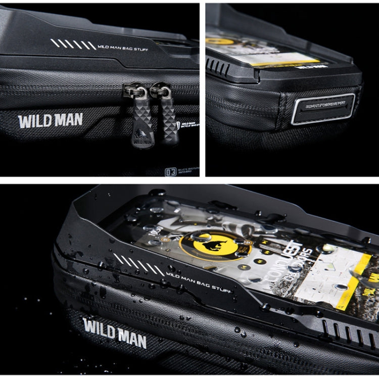 WILD MAN XT3S 0.6L Mountain Bike 360-Degree Rotating Phone Touch Screen Bag(Black) - Bicycle Bags by WILD MAN | Online Shopping UK | buy2fix