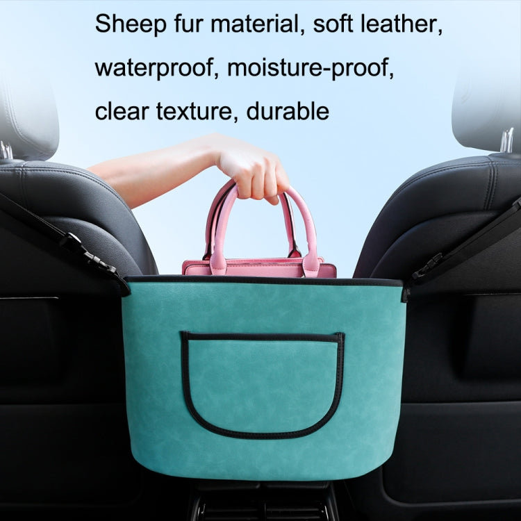 DE RAN FU Car Seat Storage Bag Chair Back Fur Leather Storage Bag(Black) - Stowing Tidying by DE RAN FU | Online Shopping UK | buy2fix