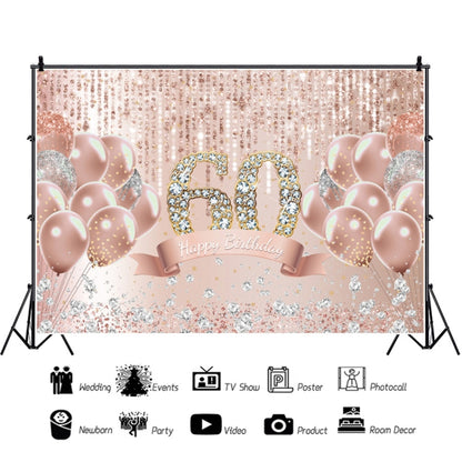 MDN121220 1.5m x 1m Rose Golden Balloon Birthday Party Background Cloth Photography Photo Pictorial Cloth - Camera Accessories by buy2fix | Online Shopping UK | buy2fix