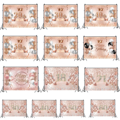 MDN12137 1.5m x 1m Rose Golden Balloon Birthday Party Background Cloth Photography Photo Pictorial Cloth - Camera Accessories by buy2fix | Online Shopping UK | buy2fix