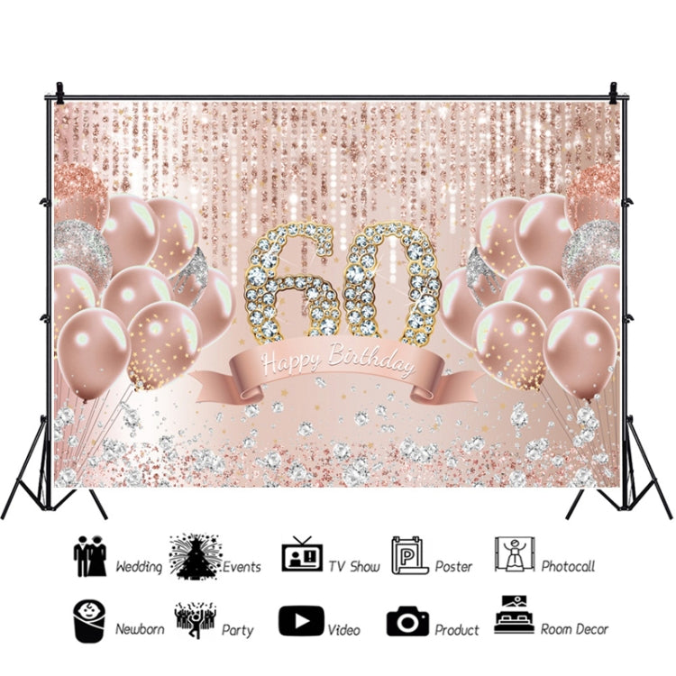 MDN12137 1.5m x 1m Rose Golden Balloon Birthday Party Background Cloth Photography Photo Pictorial Cloth - Camera Accessories by buy2fix | Online Shopping UK | buy2fix