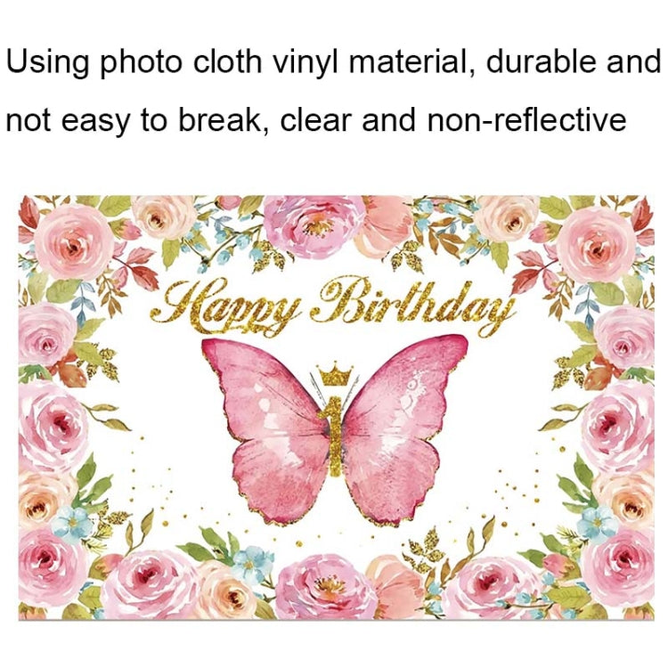 1.5m x 1m Butterfly Pattern Photography Backdrop Birthday Party Decoration Background Cloth(MDT10235) - Camera Accessories by buy2fix | Online Shopping UK | buy2fix