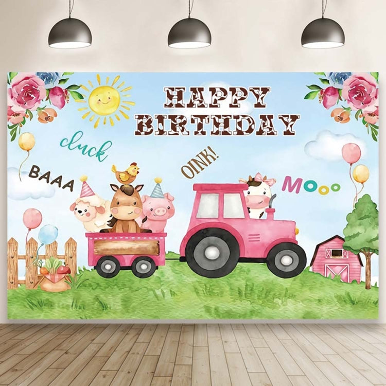 1.5m x 1m Cartoon Farm Animals Photography Backdrop Birthday Party Background Decoration(MDM10756) - Camera Accessories by buy2fix | Online Shopping UK | buy2fix