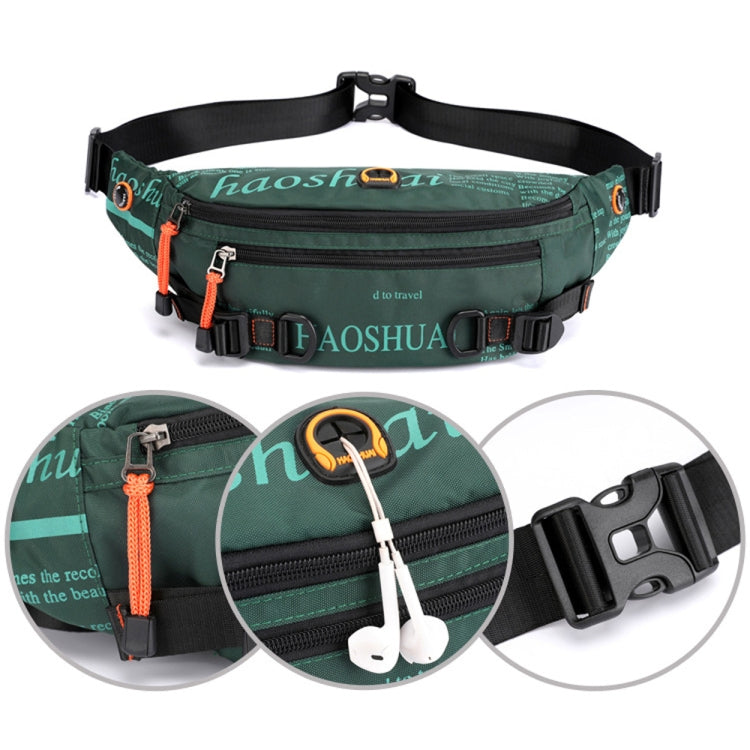 HAOSHUAI 5132 Outdoor Men Waist Bag Sports Running Chest Bag(Black) - Waist Bags by HAOSHUAI | Online Shopping UK | buy2fix