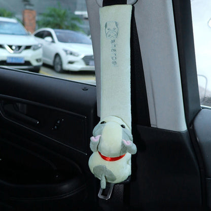 002 Cute Cartoon Thicked Seat Belt Anti-Strangled Protective Cushion, Length: 23cm (Beige Dog) - In Car by buy2fix | Online Shopping UK | buy2fix