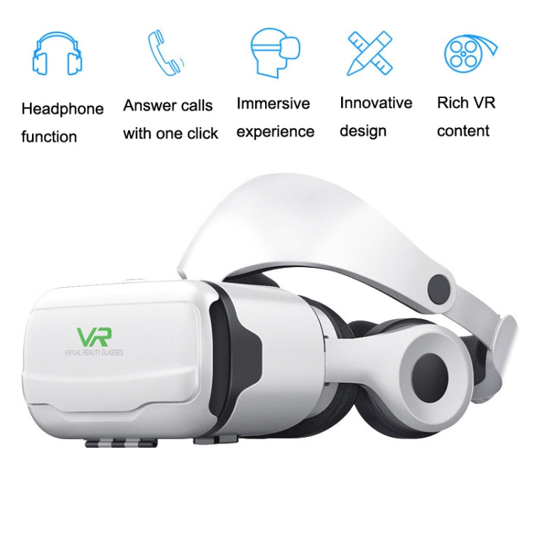 VR SHINECON G02EF+S9 Bluetooth Handle Mobile Phone 3D Virtual Reality VR Game Helmet Glasses With Headset - VR Headset by VR SHINECON | Online Shopping UK | buy2fix