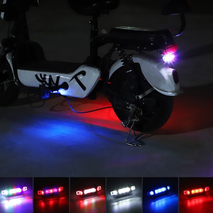 Motorcycle Bicycle Charging Strobe Decorative Warning Tail Light(Color Light) - Taillights by buy2fix | Online Shopping UK | buy2fix