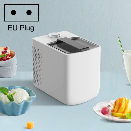 Electronic No Pre-cooling Mini Ice Cream Machine Household Automatic Homemade Yogurt Machine EU Plug(White) - Yogurt Machine by buy2fix | Online Shopping UK | buy2fix